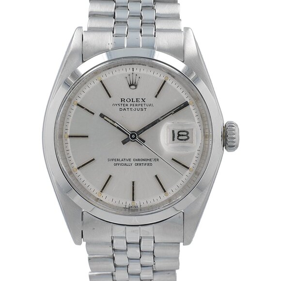 Rolex Datejust  1600 36mm Silver Index Dial Smooth Bezel Jubilee Band - Picture 1 of 8